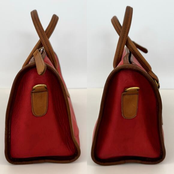 Coach Vintage Madison Satchel Handbag Doctor's Bag Red/Brown USA Made - Picture 6 of 13